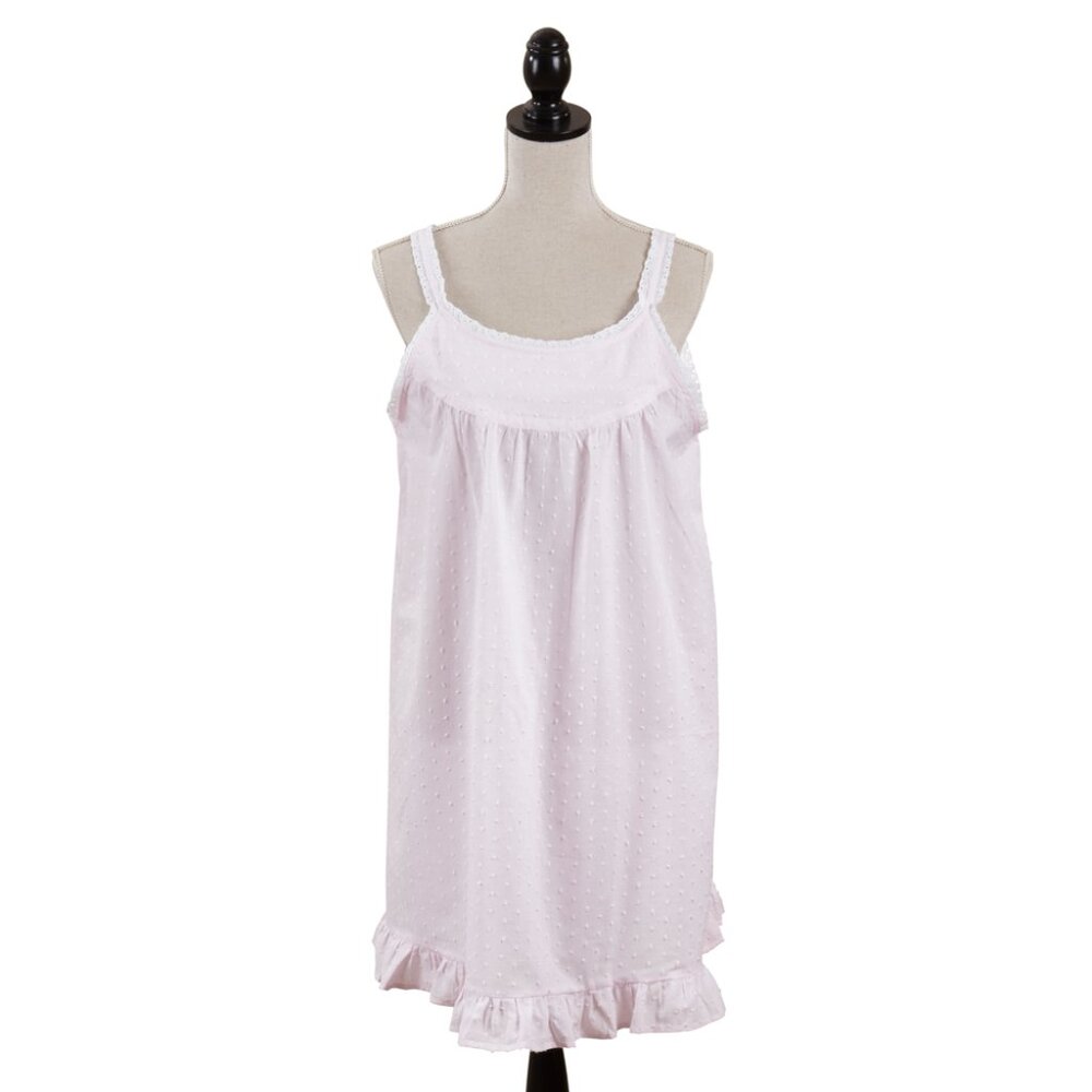 Cool Pink 100% Cotton Embroidered Ladies Nightgown – Women’s Sleepwear XS–XL